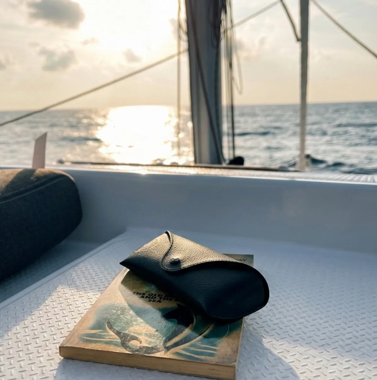 Relaxing on deck